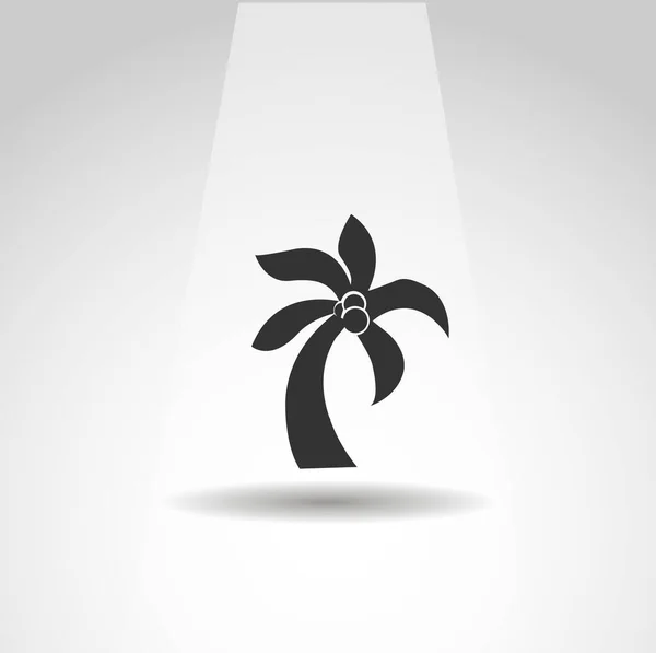 Икона Пальмы Простая Икона Растения — стоковый вектор