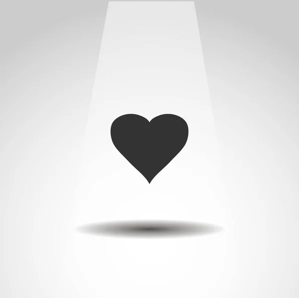Ícone Coração Coração Amor Ícone Simples — Vetor de Stock