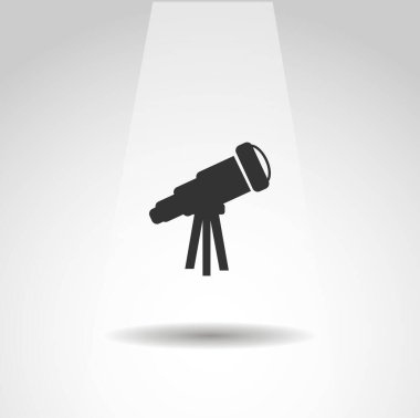 Teleskop vektör simgesi, basit teleskop simgesi