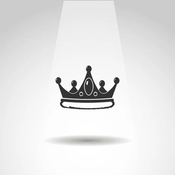 Корона Векторна Іконка Проста Королева Корона Значок — стоковий вектор