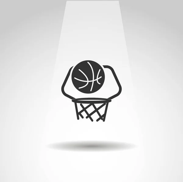 Basketbal Vector Icoon Basketbal Eenvoudige Geïsoleerde Icoon — Stockvector