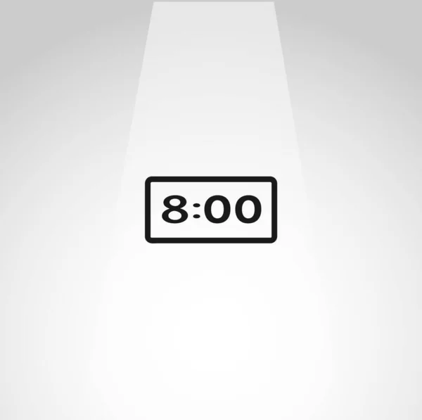 Horloge Numérique Icône Vectorielle Horloge Numérique Icône Isolée Simple — Image vectorielle