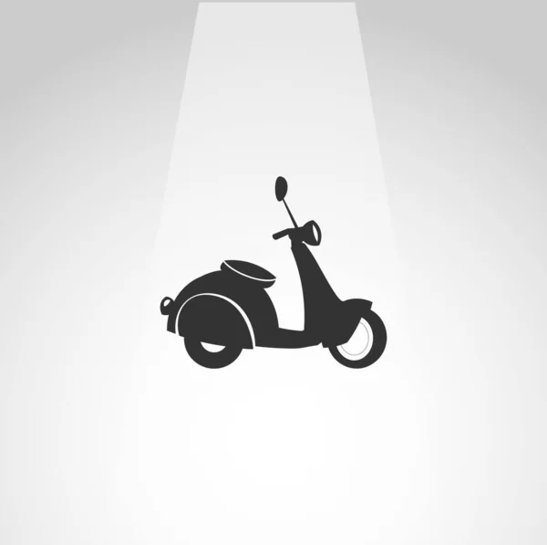 Motorkerékpár Ikon Scooter Vektor Ikon Scooter Egyszerű Elszigetelt Ikon — Stock Vector