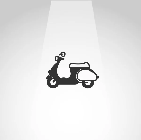 Motorkerékpár Ikon Scooter Vektor Ikon Scooter Egyszerű Elszigetelt Ikon — Stock Vector