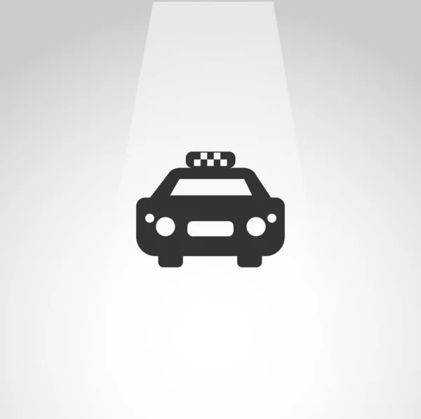 Таксі Автомобіль Вектор Значок Таксі Проста Ізольована Значок — стоковий вектор