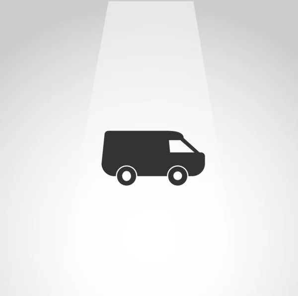 Mini Van Vector Icono Van Simple Icono Aislado — Vector de stock