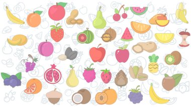 meyve vektörü düz arkaplan.. meyve vektörü düz arkaplan.