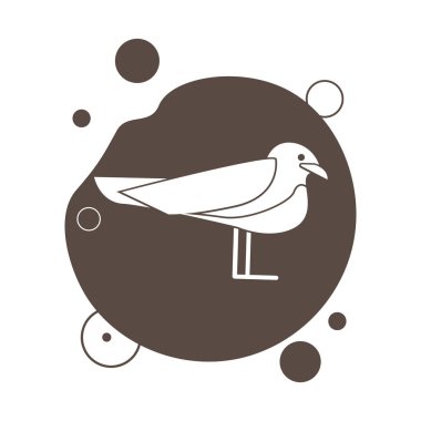 Martı basit vektör simgesi. martı simgesi