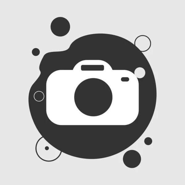 Jednoduchá Ikona Vektoru Fotoaparátu Ikona Fotoaparátu — Stockový vektor