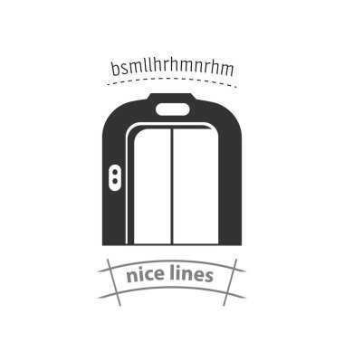 Asansör basit vektör simgesi. Asansör simgesi