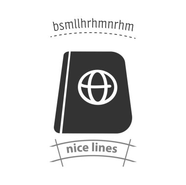 Uluslararası pasaport basit vektör simgesi. uluslararası pasaport izole edilmiş simgesi