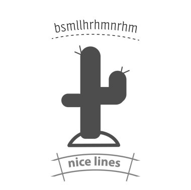 Kaktüs basit vektör simgesi. Kaktüs izole edilmiş simge