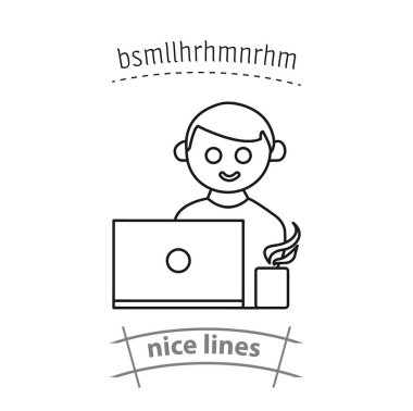 Serbest karakter basit vektör simgesi. Bağımsız karakter izole edilmiş simge