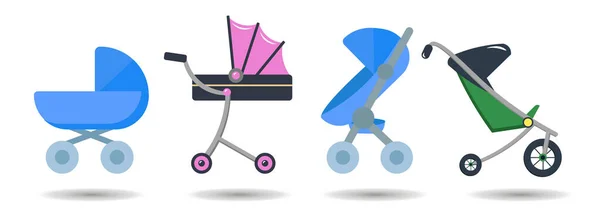 Vectorclip Voor Babyrijtuigen Vectorclip Voor Babyrijtuigen Babywagen Vector Clip Art — Stockvector