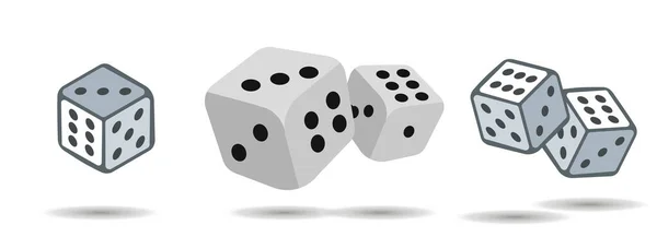Dados Cubos Vector Clip Arte Conjunto Jugar Dados Casino Dados — Vector de stock