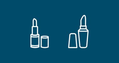 Lipstick line icon set. woman Lipstick icon. Lipstick line icon set. woman Lipstick icon.