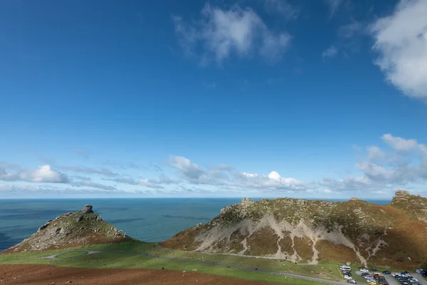 Krajobraz Doliny Skał Parku Narodowym Exmoor — Zdjęcie stockowe