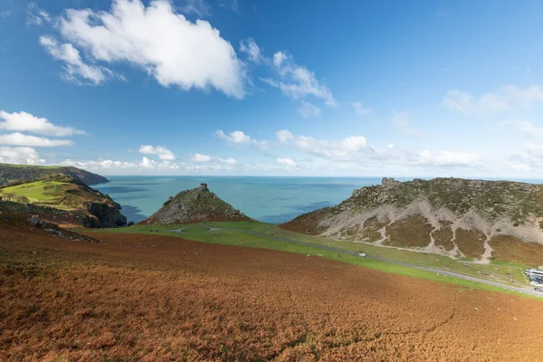 Exmoor Ulusal Parkı Ndaki Kayalar Vadisi Nin Manzara Fotoğrafı — Stok fotoğraf