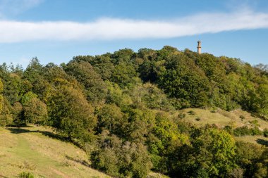 Somerset Compton Dundon 'daki Polden Yolu' ndaki Amiral Hood Anıtı 'nın manzara fotoğrafı.