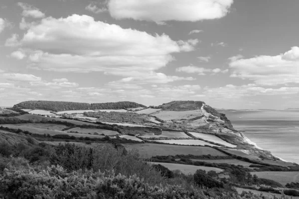 Landscape Photo Golden Cap Mountain Jurassic Coast Dorset — Stock Photo, Image