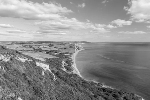 Utsikt Från Toppen Foto Golden Cap Berget Jurassic Coast Dorset — Stockfoto