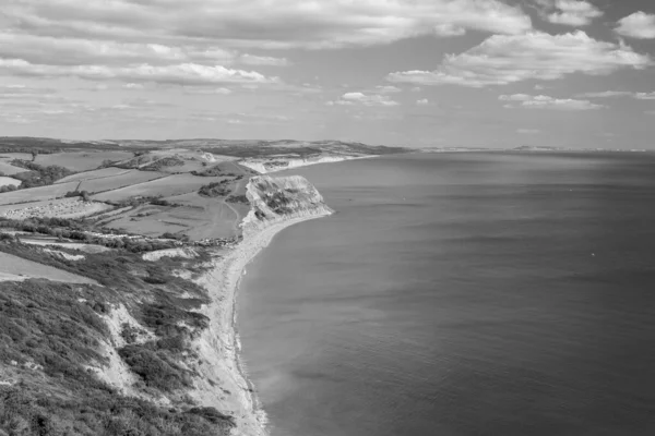 Blick Vom Gipfelfoto Des Golden Cap Der Juraküste Dorset — Stockfoto