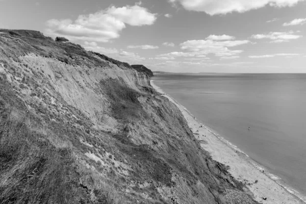 Paisagem Foto Das Falésias Costa Jurássica Dorset — Fotografia de Stock