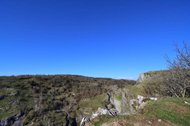 Somerset 'teki Çedar boğazının görüntüsü