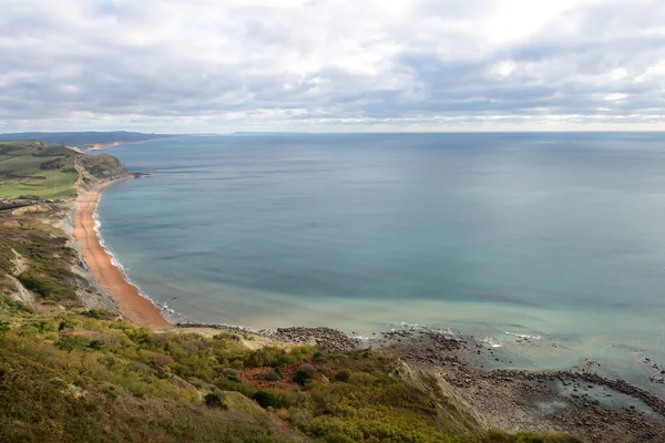 Seatown Çevresindeki Dorset Sahil Şeridinin Manzarası — Stok fotoğraf