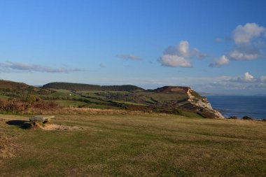 Dorset 'teki Altın Şapka Dağı' nın manzara fotoğrafı