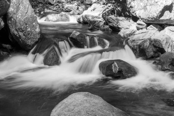 Long Exposure Waterfall East Lyn River Watersmeet Exmoor National Park — Stock Photo, Image