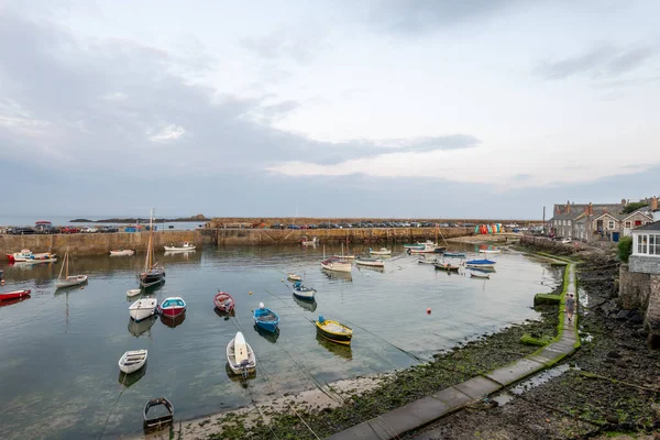 Mousehole Cornwall United Kingdom July 2021 Landscape Photo Fishing Village — стокове фото