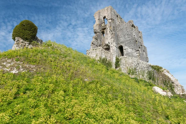 Ruiny Zamku Corfe Dorset — Zdjęcie stockowe