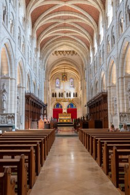 Buckfast. Devon. Birleşik Krallık. 22 Ağustos 2025. Devon 'daki Buckfast Manastırı' nın içi.