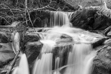 Exmoor Ulusal Parkı 'ndaki Watersmeet' te Hoar Oak Nehri 'nde uzun süre bir şelale görüldü.