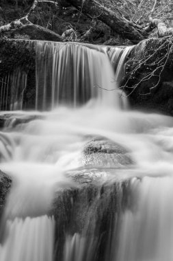 Exmoor Ulusal Parkı 'ndaki Watersmeet' te Hoar Oak Nehri 'nde uzun süre bir şelale görüldü.