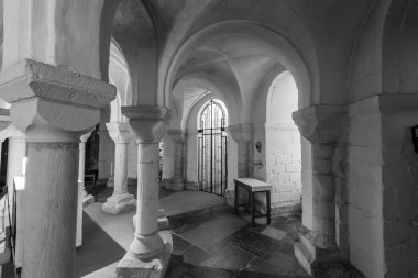 Worcester. Worcester Shire.Birleşik Krallık. 4. 2025. Worcester Katedrali 'ndeki mezarın fotoğrafı.