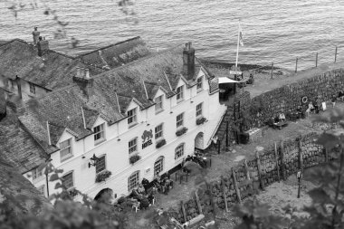 Clovelly. Devon. Birleşik Krallık. 28 Eylül 2024. Fotoğraf: Clovelly, Devon 'daki Red Lion Oteli.