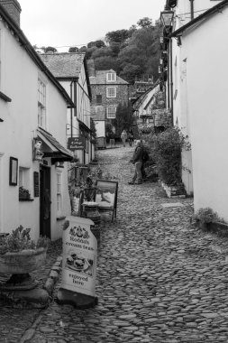 Clovelly. Devon. Birleşik Krallık. 28 Eylül 2024. Clovelly Köyü 'nün fotoğrafı. Kuzey Devon kıyısında.
