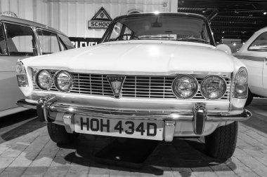 Sparkford. Somerset. Birleşik Krallık. 12 Ocak 2025. 1966 'dan kalma bir Rover 2000 P6 Somerset' teki Haynes Motor Müzesi 'nde sergilenmektedir.