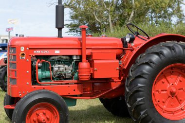 Dorchester.Dorset.Birleşik Krallık. 6 Ekim 2025. 1964 'ten kalma restore edilmiş bir Bolinder Munktell 470 Dorset County şovunda sergileniyor.