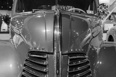 Sparkford.Somerset.Birleşik Krallık. 12 Ocak 2025. 1940 tarihli Buick Serisi 40 2 kapılı coupe Somerset 'teki Haynes Motor Müzesi' nde sergilenmektedir.