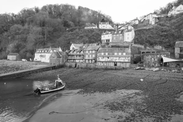 Clovelly. Devon. Birleşik Krallık. 19 Ocak 2024 Kuzey Devon kıyısındaki Clovelly Köyü 'nden.