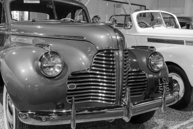 Sparkford.Somerset.Birleşik Krallık. 12 Ocak 2025. 1940 tarihli Buick Serisi 40 2 kapılı coupe Somerset 'teki Haynes Motor Müzesi' nde sergilenmektedir.