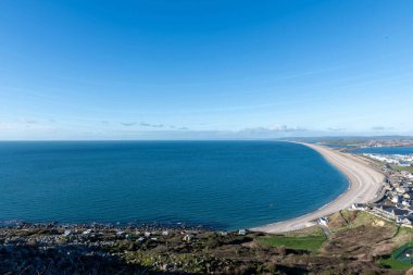 Portland 'dan Weymouth limanına bakan Servet Tepesi manzarası