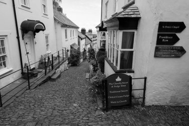 Clovelly. Devon. Birleşik Krallık. 28 Eylül 2024. Clovelly Köyü 'nün fotoğrafı. Kuzey Devon kıyısında.