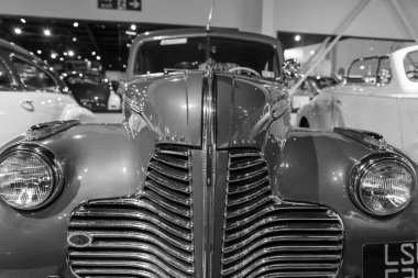 Sparkford.Somerset.Birleşik Krallık. 12 Ocak 2025. 1940 tarihli Buick Serisi 40 2 kapılı coupe Somerset 'teki Haynes Motor Müzesi' nde sergilenmektedir.