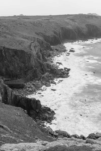 Cornwall 'daki Lands End' deki RMS Mulheim enkazının fotoğrafı