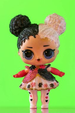 New York, ABD - 2 Haziran 2021: Minyatür Disney karakteri Harley Quinn 'in yakın çekimi.