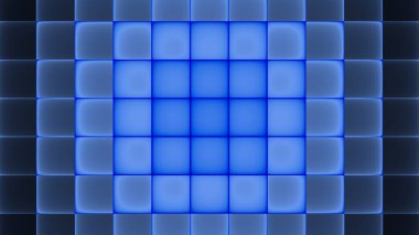 Soyut arkaplan 4k mavi açık siyah neon küpler ve çizgiler